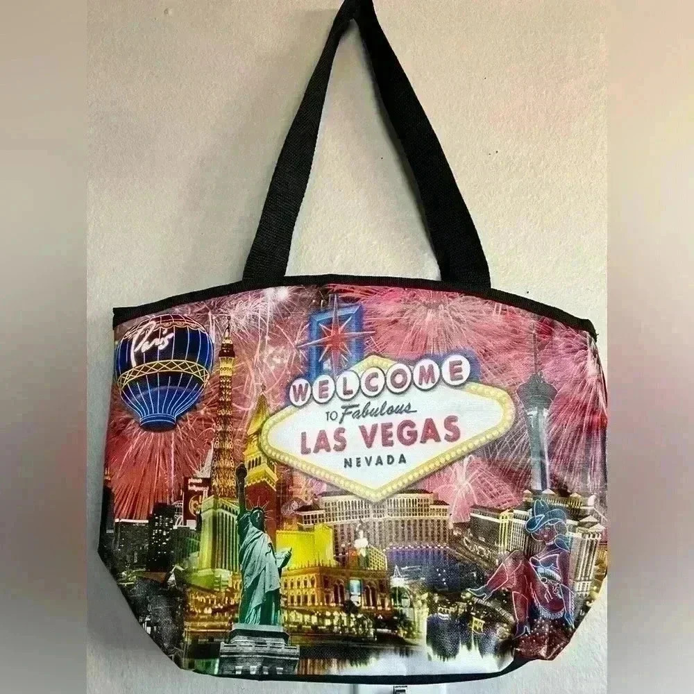 Las Vegas Welcome to Fabulous Las Vegas Nevada Medium Size Shoulder Bag